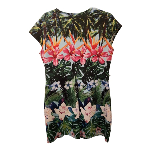 H&M Tropical Print Minidress - Size L - Picture 2 of 3